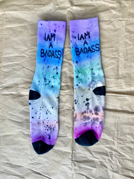 I am a Bad Ass Rainbow Socks