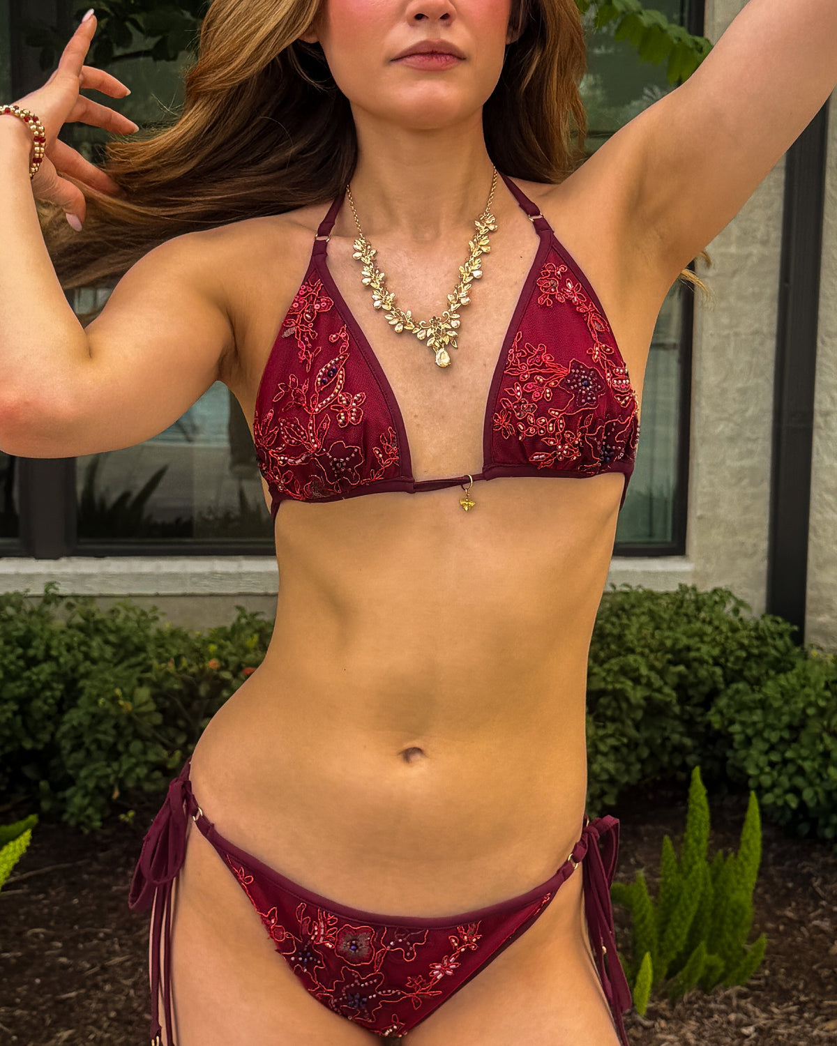 Crimson Evangeline Bikini Bottom