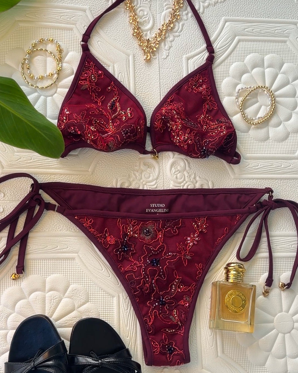 Crimson Evangeline Bikini Top